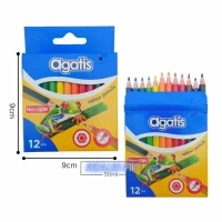Pensil Warna Agatis 12 Warna Pendek 12S / Colour Pencil Agatis